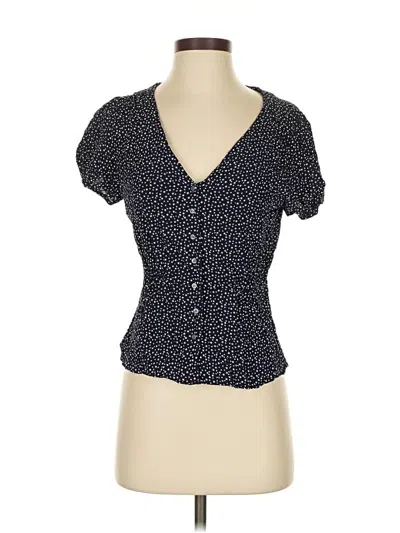 Pre-owned Jcrew Short Sleeve Blouse In Blue