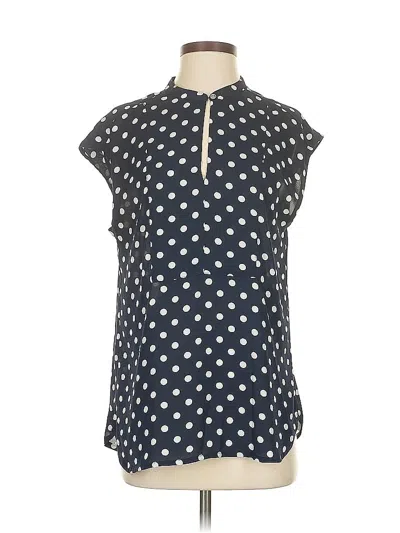 Pre-owned Jcrew Short Sleeve Blouse In Blue
