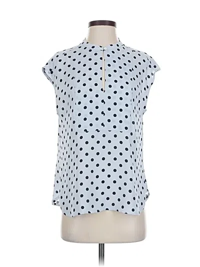Pre-owned Jcrew Short Sleeve Blouse In Blue