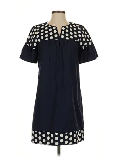 Pre-owned Jcrew Short Sleeve Blouse In Blue