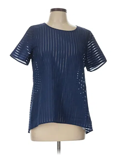 Jcrew Short Sleeve Blouse In Blue