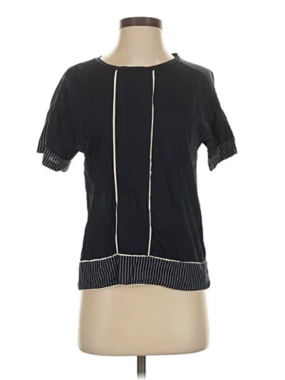 Pre-owned Jcrew Short Sleeve Blouse In Blue