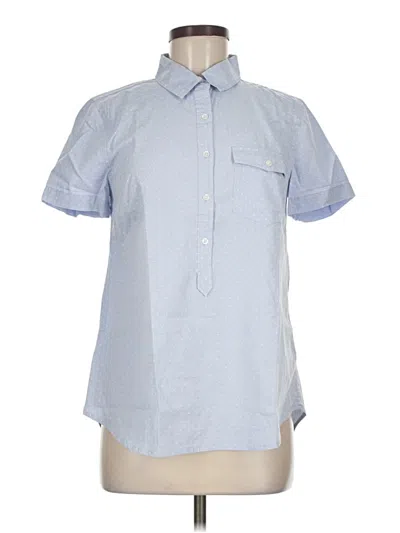 Jcrew Short Sleeve Blouse In Blue