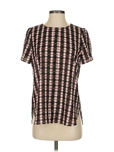 Pre-owned Jcrew Short Sleeve Blouse In Brown