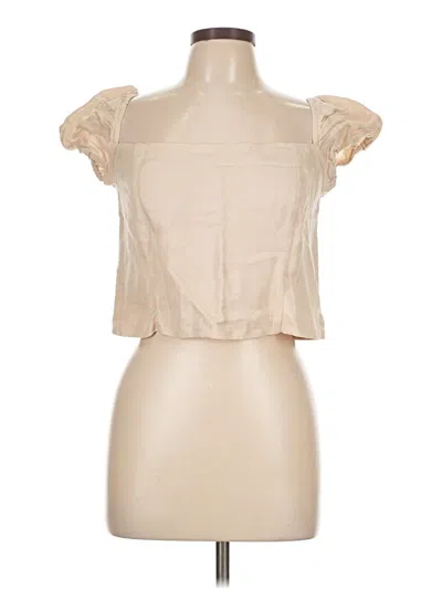 Jcrew Short Sleeve Blouse In Brown