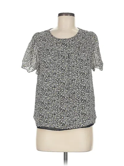 Pre-owned Jcrew Short Sleeve Blouse In Gray