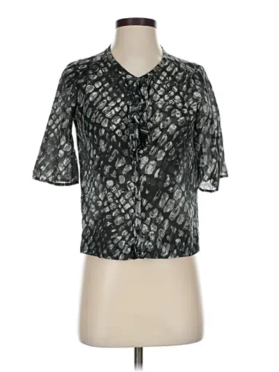 Pre-owned Jcrew Short Sleeve Blouse In Gray