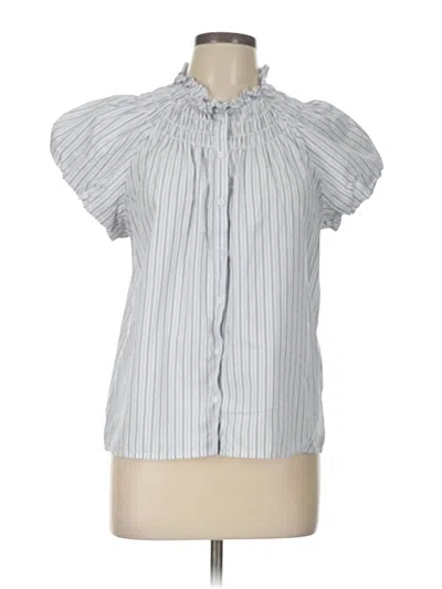 Pre-owned Jcrew Short Sleeve Blouse In Gray