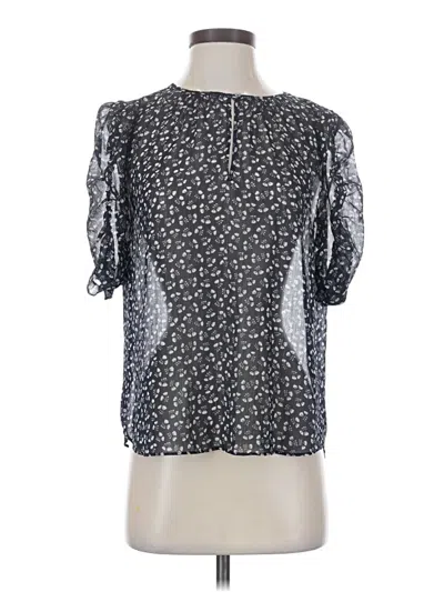 Pre-owned Jcrew Short Sleeve Blouse In Gray