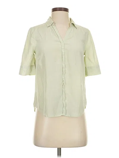 Pre-owned Jcrew Short Sleeve Blouse In Green
