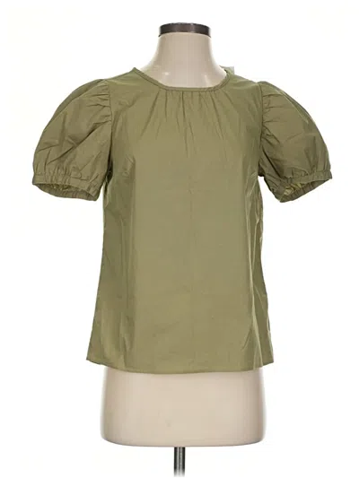 Jcrew Short Sleeve Blouse In Green