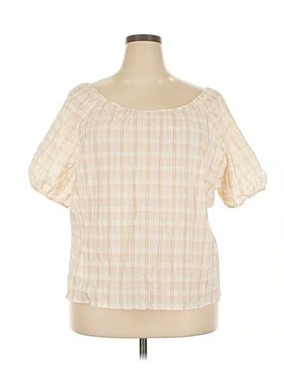 Jcrew Short Sleeve Blouse In Neutral