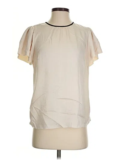 Pre-owned Jcrew Short Sleeve Blouse In Ivory