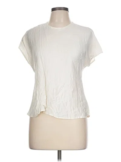 Pre-owned Jcrew Short Sleeve Blouse In Ivory