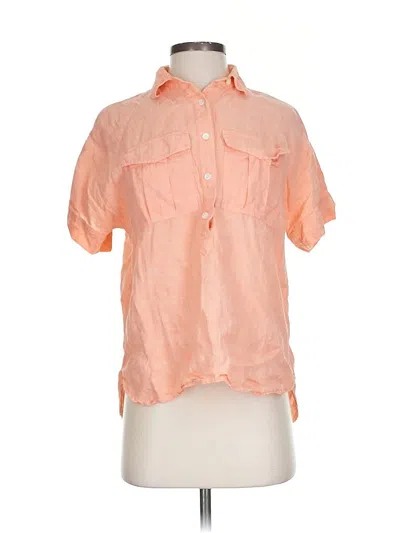 Pre-owned Jcrew Short Sleeve Blouse In Orange