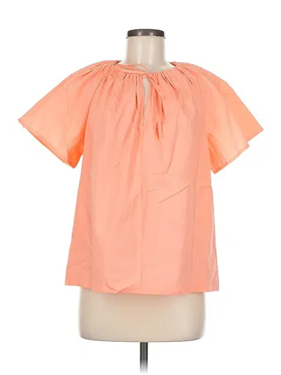 Pre-owned Jcrew Short Sleeve Blouse In Orange