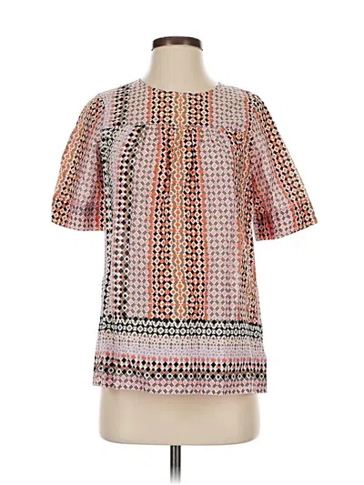 Pre-owned Jcrew Short Sleeve Blouse In Orange