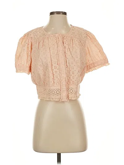 Pre-owned Jcrew Short Sleeve Blouse In Orange