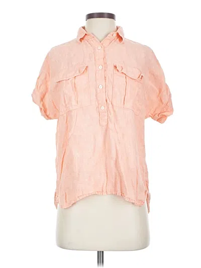 Pre-owned Jcrew Short Sleeve Blouse In Orange