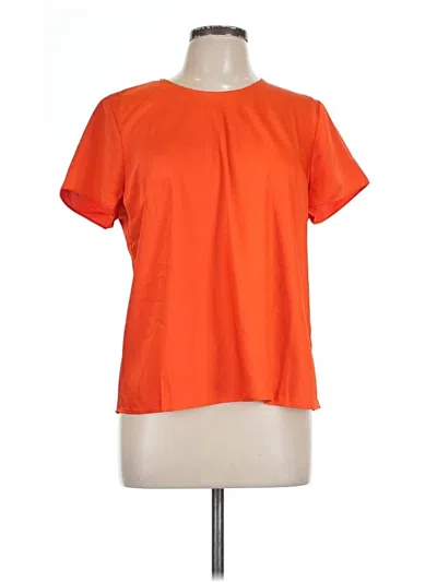 Pre-owned Jcrew Short Sleeve Blouse In Orange