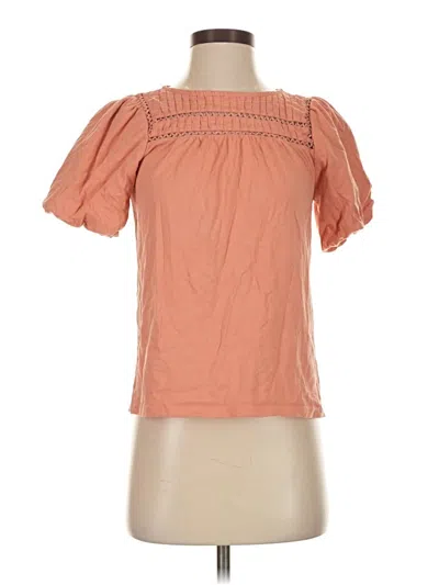 Pre-owned Jcrew Short Sleeve Blouse In Orange