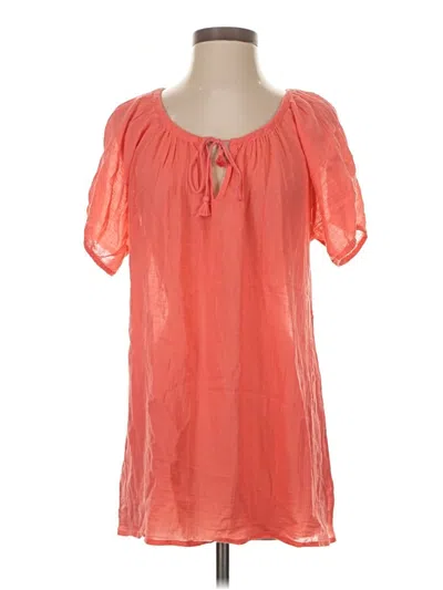 Pre-owned Jcrew Short Sleeve Blouse In Orange