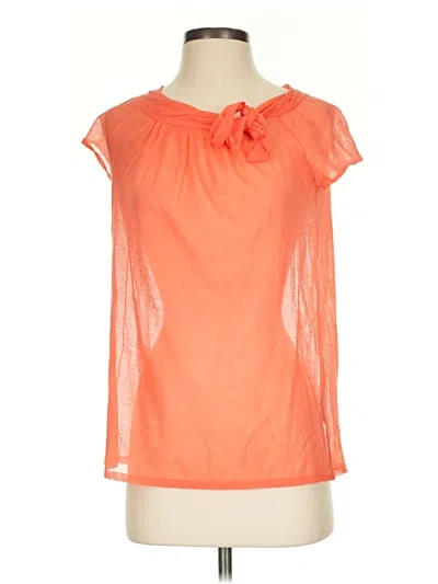 Pre-owned Jcrew Short Sleeve Blouse In Orange