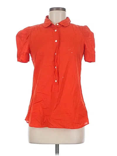 Pre-owned Jcrew Short Sleeve Blouse In Orange