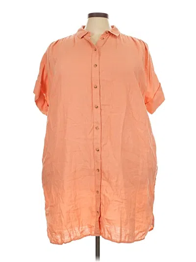 Pre-owned Jcrew Short Sleeve Blouse In Orange