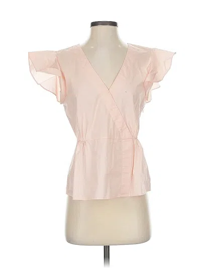 Pre-owned Jcrew Short Sleeve Blouse In Pink