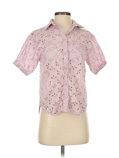 Pre-owned Jcrew Short Sleeve Blouse In Pink