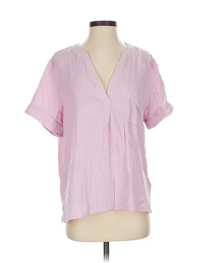 Pre-owned Jcrew Short Sleeve Blouse In Pink