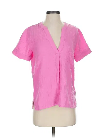 Pre-owned Jcrew Short Sleeve Blouse In Pink