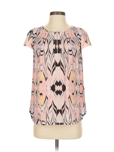 Pre-owned Jcrew Short Sleeve Blouse In Pink