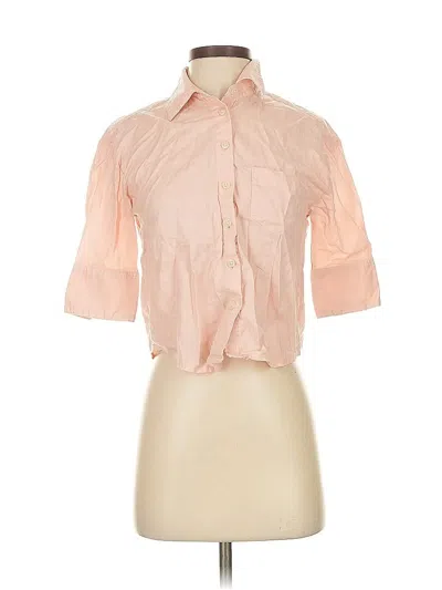 Pre-owned Jcrew Short Sleeve Blouse In Pink