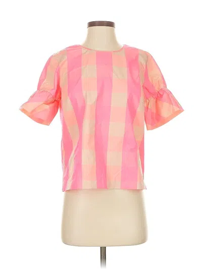 Pre-owned Jcrew Short Sleeve Blouse In Pink