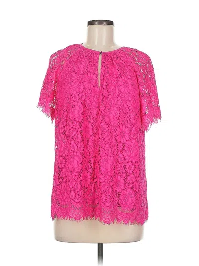 Pre-owned Jcrew Short Sleeve Blouse In Pink