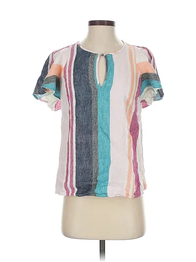 Pre-owned Jcrew Short Sleeve Blouse In Pink