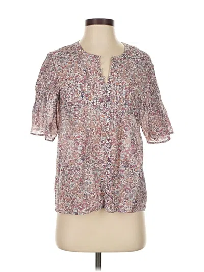 Pre-owned Jcrew Short Sleeve Blouse In Pink