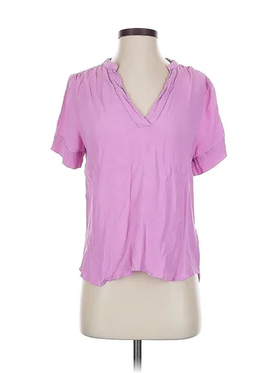 Pre-owned Jcrew Short Sleeve Blouse In Pink