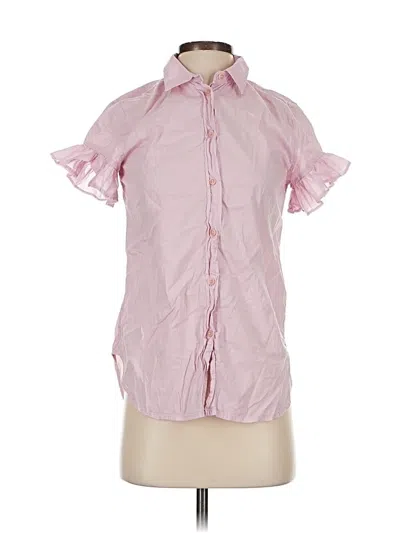 Pre-owned Jcrew Short Sleeve Blouse In Pink