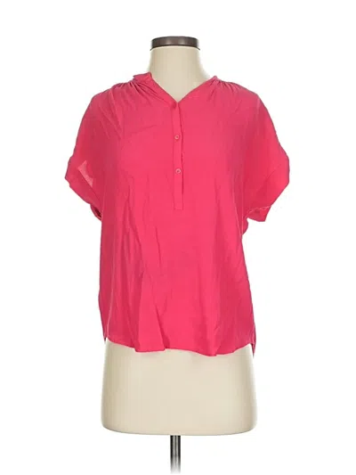 Pre-owned Jcrew Short Sleeve Blouse In Pink