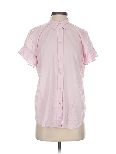 Pre-owned Jcrew Short Sleeve Blouse In Pink