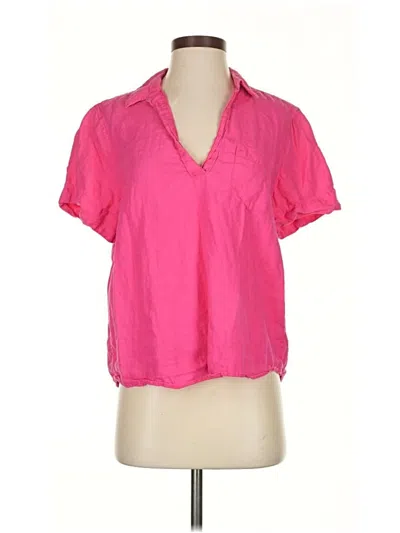Pre-owned Jcrew Short Sleeve Blouse In Pink