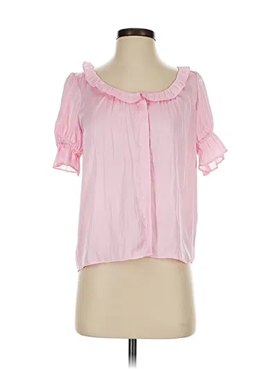 Jcrew Short Sleeve Blouse In Pink