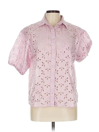 Pre-owned Jcrew Short Sleeve Blouse In Pink