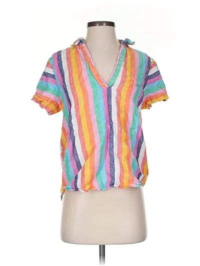 Pre-owned Jcrew Short Sleeve Blouse In Pink