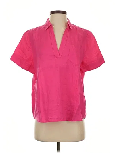 Pre-owned Jcrew Short Sleeve Blouse In Pink