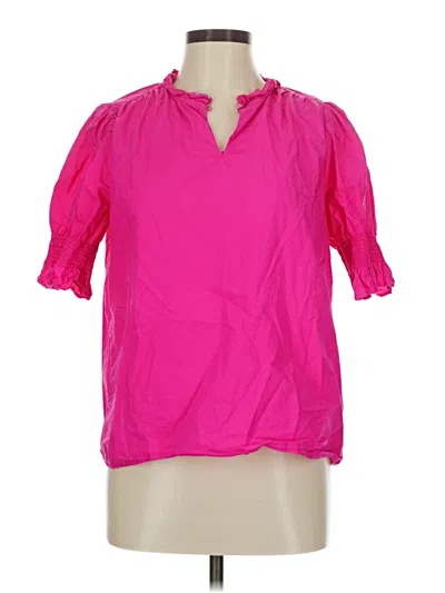 Pre-owned Jcrew Short Sleeve Blouse In Pink