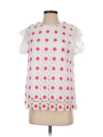 Pre-owned Jcrew Short Sleeve Blouse In Pink
